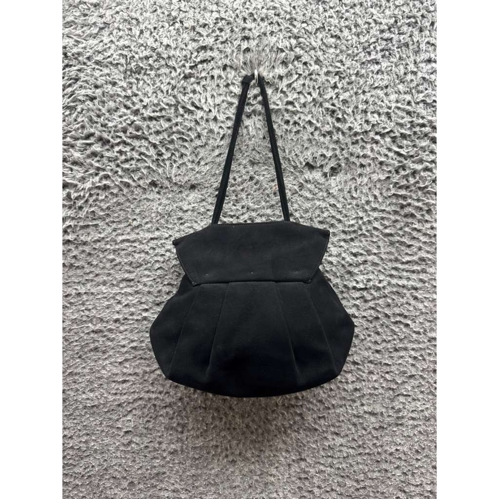 Vintage‎ Bergdorf Goodman Women's Pleated Suede Flap Purse Hand Bag Black